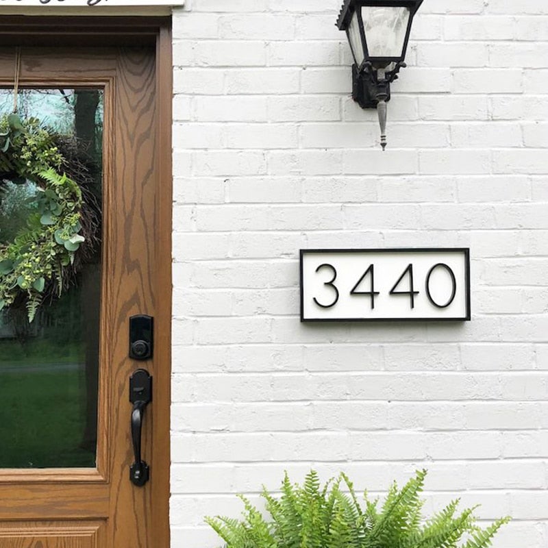 Zinc Alloy Modern Floating House Numbers & Letters - 5 Inch - Outdoor Wall Decor