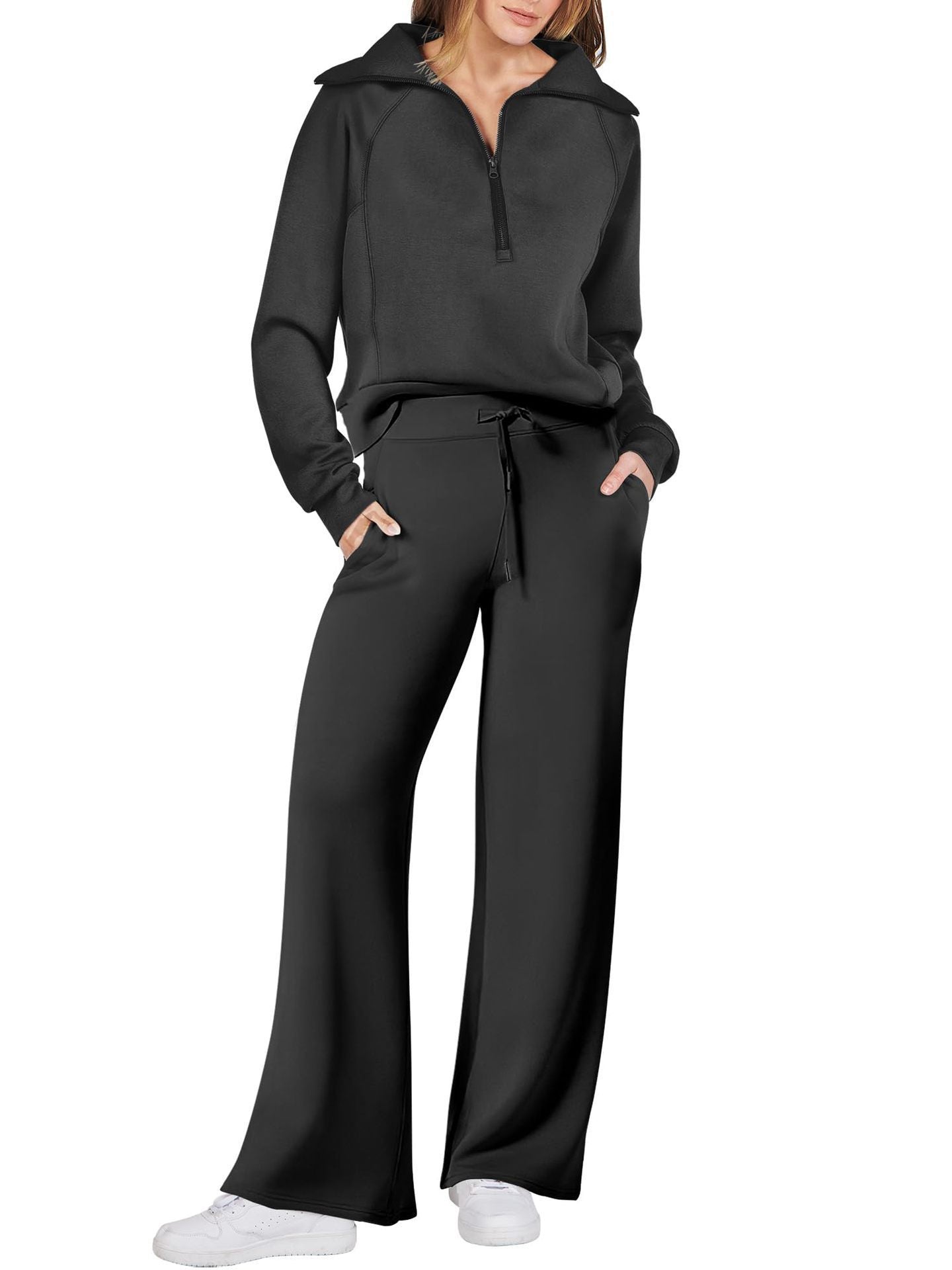 Zip & Relax Set - Comfortable Two-Piece Outfit