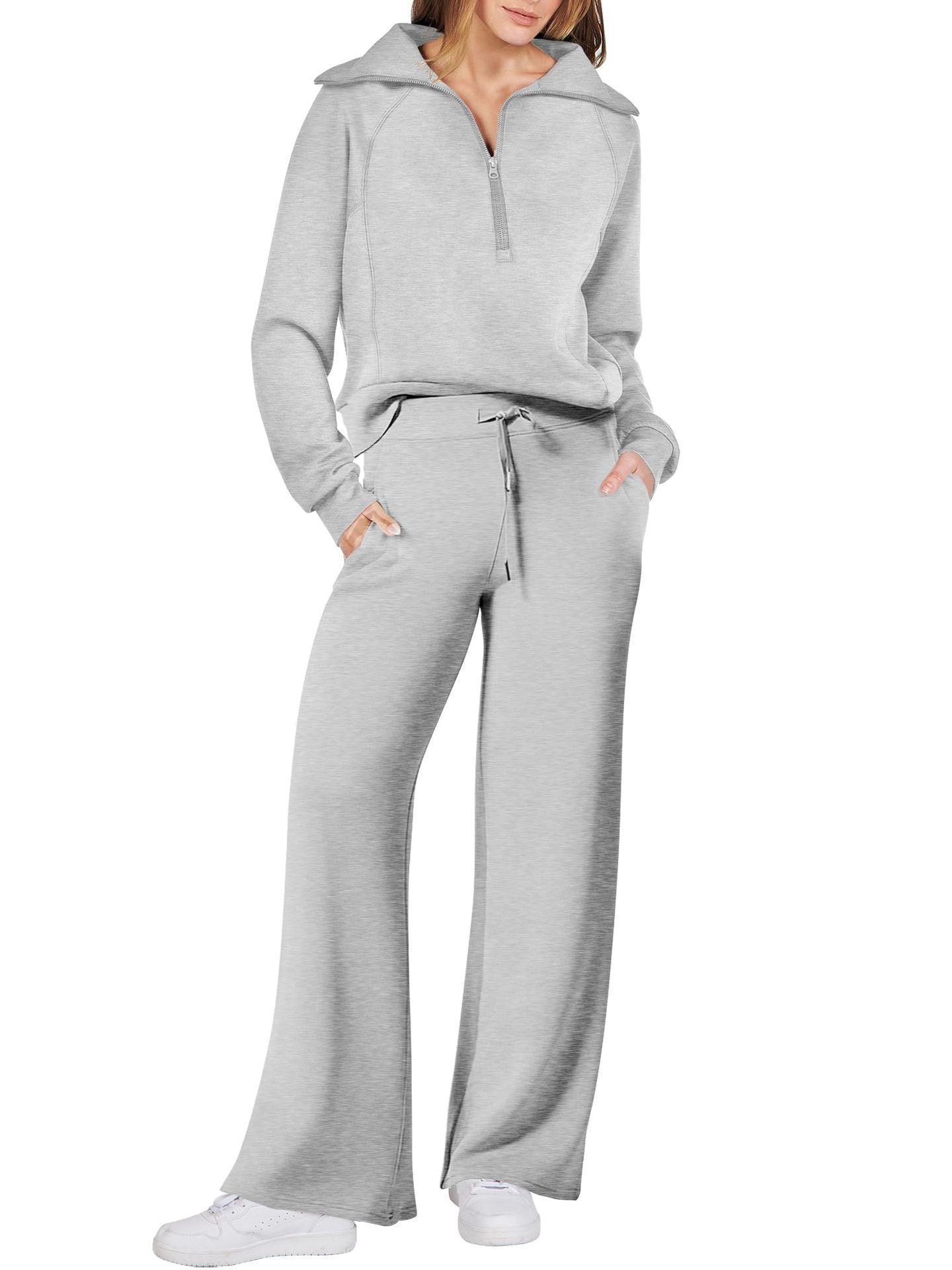 Zip & Relax Set - Comfortable Two-Piece Outfit
